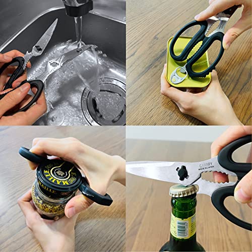 Japanese Kitchen Scissors Heavy Duty 8.2" (8.2" Heavy-Duty (Black))