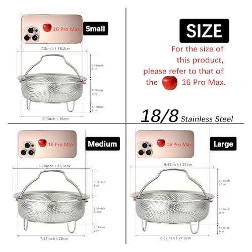 Stainless Steel Steamer Basket (Silvery / Small)