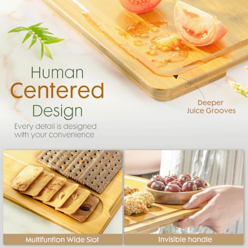 Nature Bamboo Cutting Boards for Kitchen (Natural / 1 Pcs)