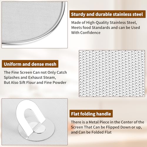 4 Pack Splatter Screens for Frying Pan