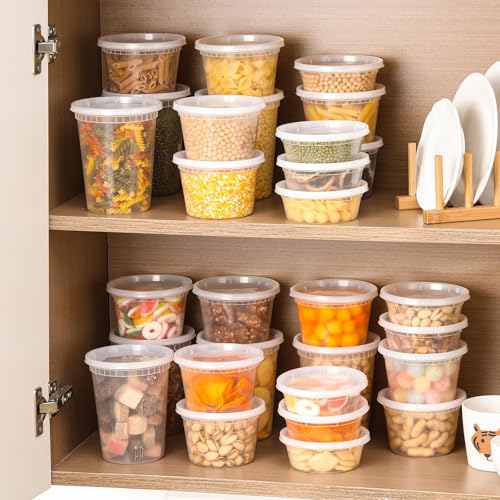 48 Sets Plastic Deli Containers With Lids