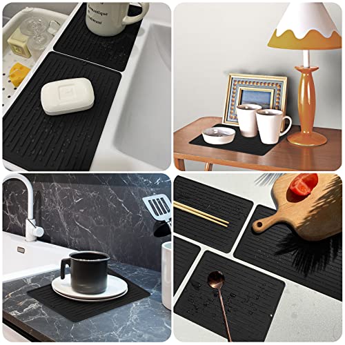Dish Drying Mats (Black / 6" x 8")