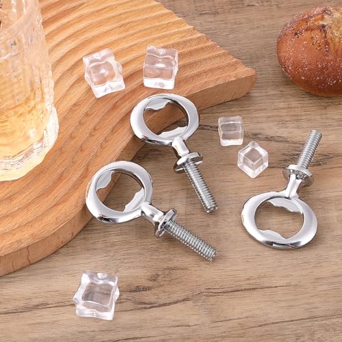 15 PCS Metal Bottle Opener Kit Bulk Stainless Blank Bottle Openers Inserts Hardware for Valentine's Day Wedding Wine Party DIY Project Craft Wood Turning