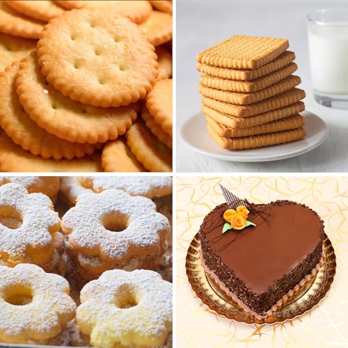 5 Pieces Biscuit Cutters with Handle (Square Fluted Edge)