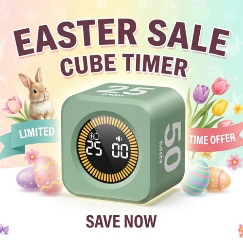 Pomodoro Cube Timer Productivity Visual Timer (Green)