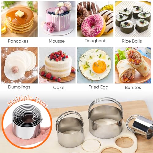 Stainless Steel Biscuit Cutter Set (3 Pcs Pastry Cutter Set)