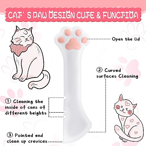 8 Pcs Cat Food Can Covers Lids Set (Pink)