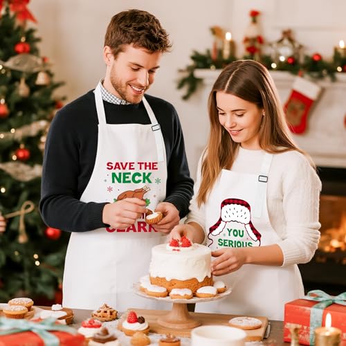 Christmas Matching Aprons for Couples (Christmas Holiday C)