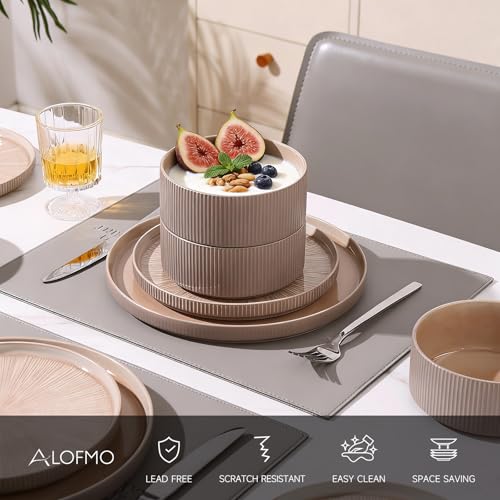 Dinnerware Sets for 6 (Light Brown / 6-Set(18pcs))