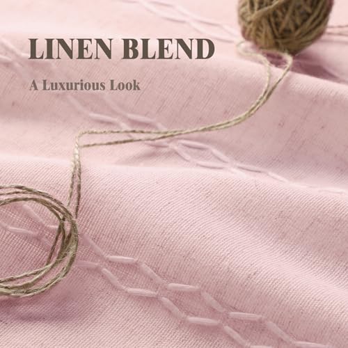 Pink 100% Boho Blackout Curtains 84 Inch 2 Panels with Tassels (Pink / 52"W x 84"L (Pack of 2))