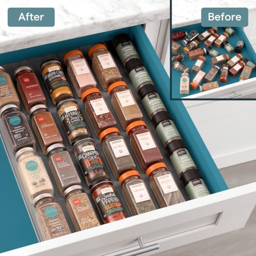 SpiceLiner Spice Rack Drawer Organizer (Gray / 10ft Roll)