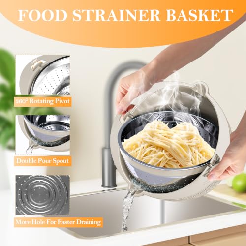 4 1 Colander with Bowl Set (Beige)