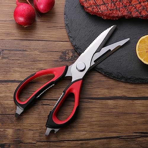 All Purpose Kitchen Scissors that Come Apart (Red)
