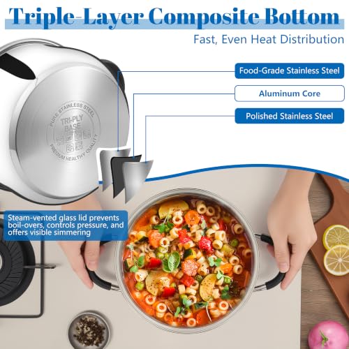 5Qt Stainless Steel Stock Pot (5 Quarts)