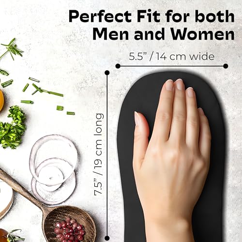 Silicone Mini Oven Mitts (Black / 10")