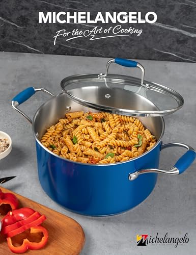 Stainless Steel Stock Pots (Blue)