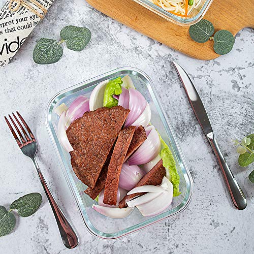 10 Pack] Glass Meal Prep Containers (Pink)