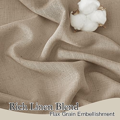 Extra Wide Sheer Curtains for Sliding Patio Door Large Window (Khaki / 70"W x 95"L (Pack of 2))