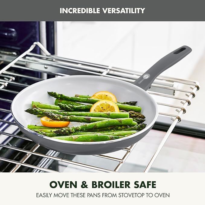 Dover Healthy Ceramic Nonstick (12 Piece Cookware Set / Gray)