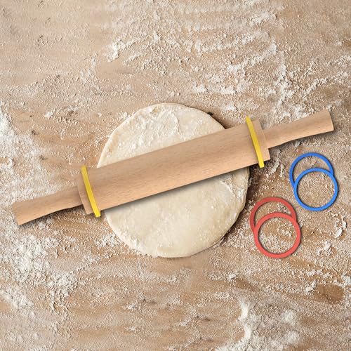 Rolling Pin with Handles (Beige)