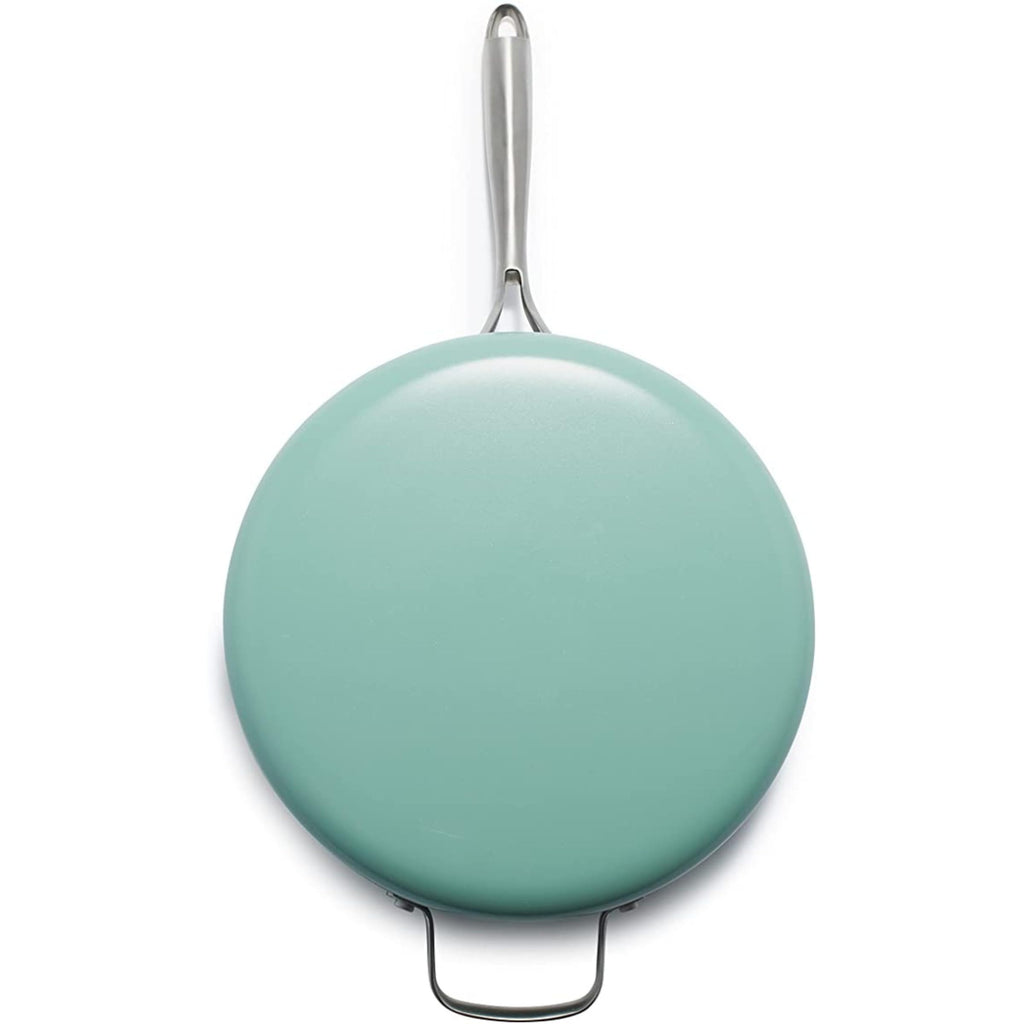 Artisan Healthy Ceramic Nonstick (Turquoise / 5QT Saute Pan Jumbo Cooker / Induction)