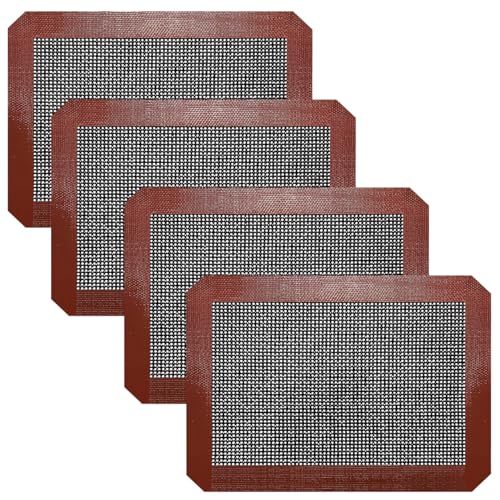 Small Silicone Baking Mats (Perforated / Quarter Sheet - 11.8x8.3 inch)