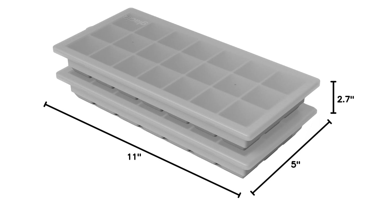 Ice Cube Tray with Lids (Gray)