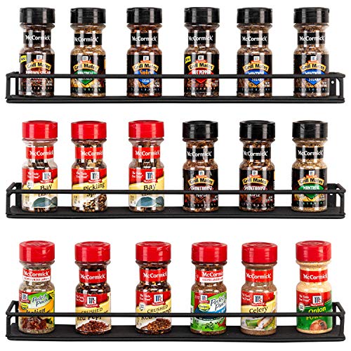 Set of 3 Black Metal Wall Mounted Display Shelves Nail Polish Rack (Black / Set of 3)