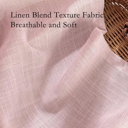 Extra Long Country Curtains for Sliding Glass Door Windows (50"W x 108"L (Pack of 2) / Light Pink)