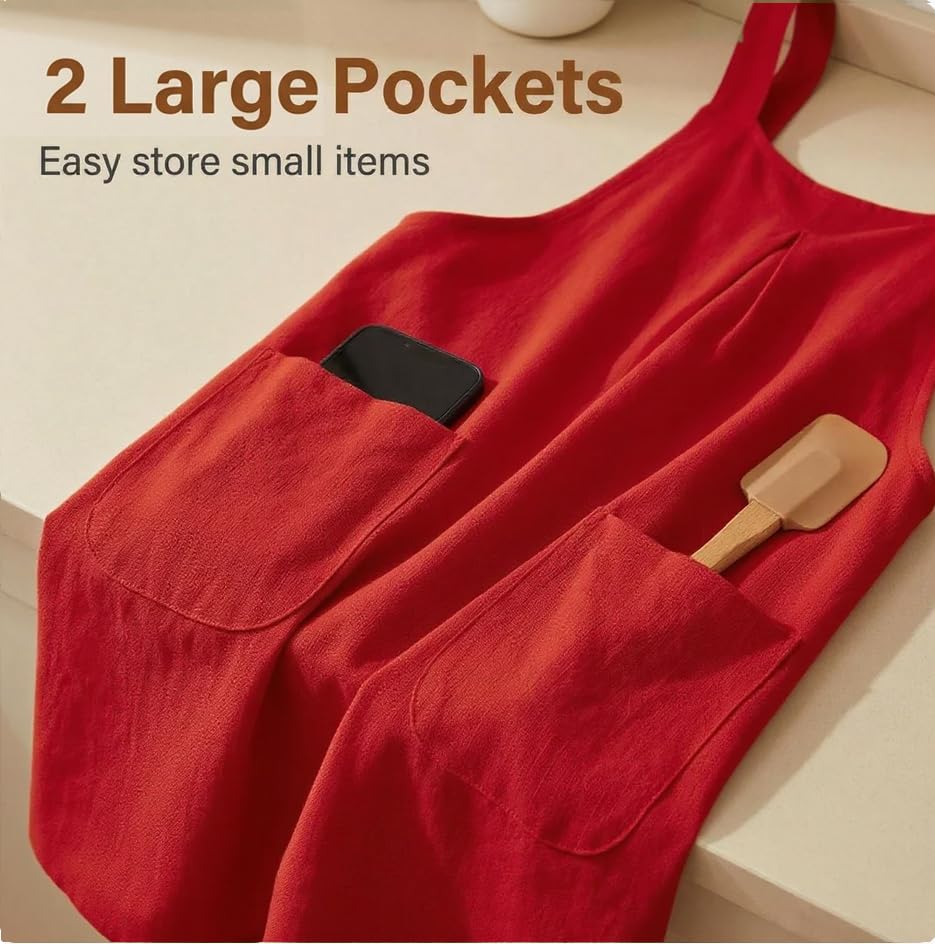Soft Cotton Linen Cross Back Pull (Red)