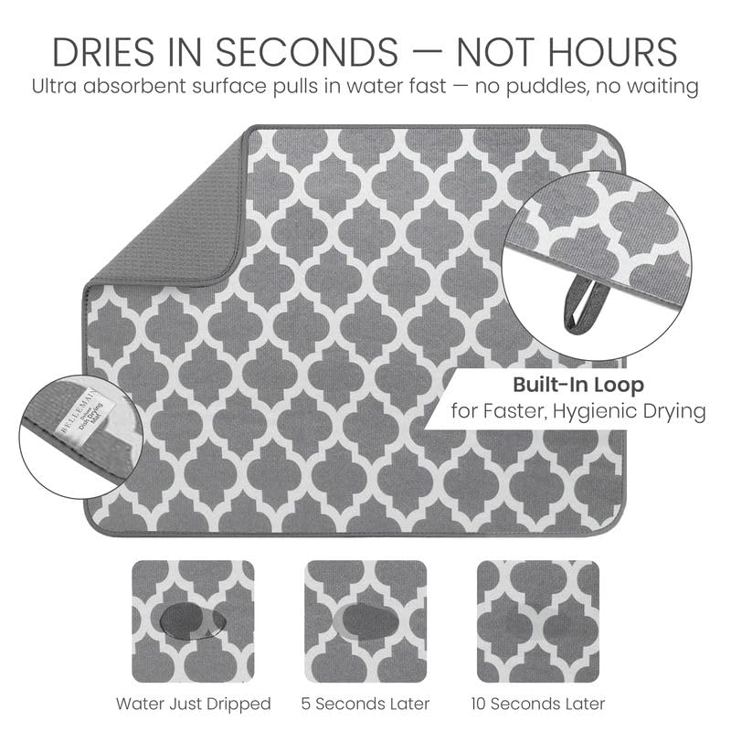 Dish Drying Mat (Trellis / 17" x 24")