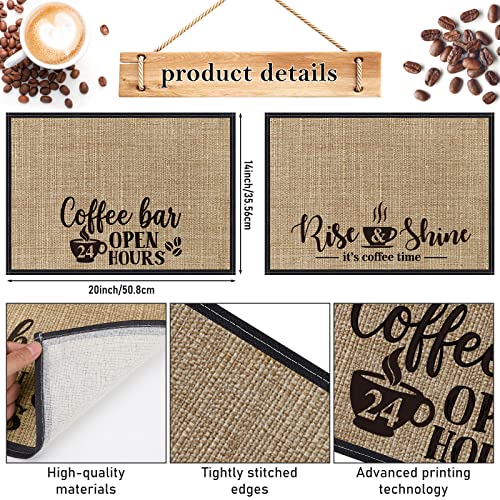 2 Pcs 20 x 14 Inch Coffee Placemats for Countertop (Fresh Style)