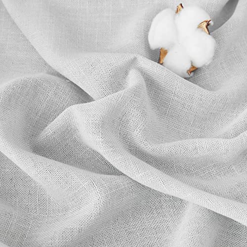 Sheer Curtains 102 inches (Dove Grey / 52"W x 102"L (Pack of 2))