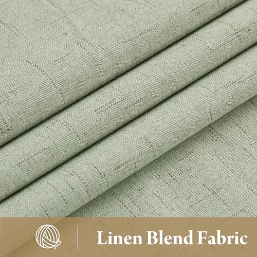 100% Blackout Sage Green Linen Curtains (Z - Sage Green / 52"W x 90"L (Pack of 2))