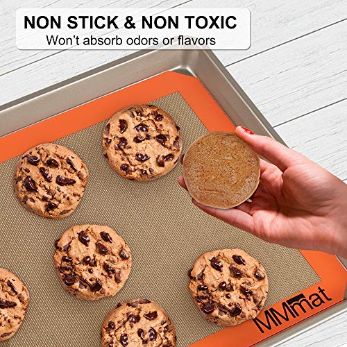 Best German Silicone Baking Mat (2 Half Sheets + 1 Macaron Sheet Baking Mat Set / 11.625 x 16.5 inches (LxW) *3)