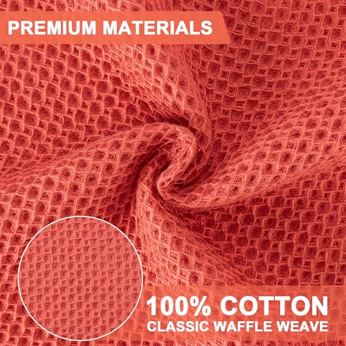 Kitchen Towels 6 (Brick Red / 12 x 12 - 6 Pack)