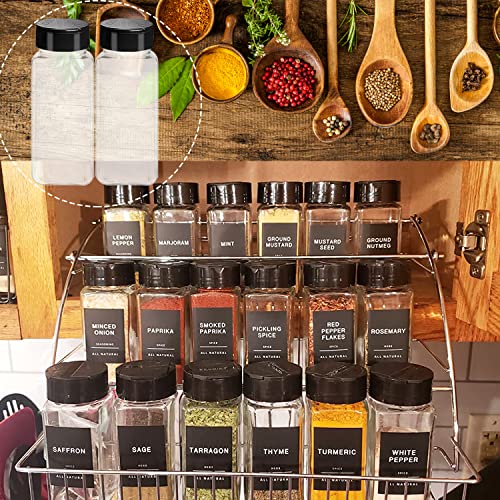24 Pack 3.5 oz Square Plastic Spice Jars