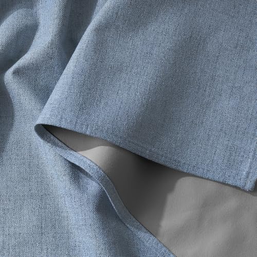 Dusty Blue 100% Blackout Curtains for Bedroom Office 84 Inch Long (Dusty Blue / 52"W x 84"L (Pack of 2))