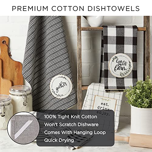 Home Sweet Farmhouse Kitchen Collection (Gray / Dishtowel Set, 18x28")