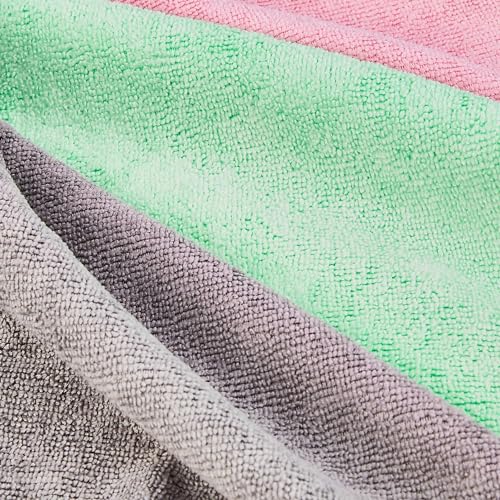Microfiber Cleaning Cloths (Green/Gray/Pink / 48-Pack)