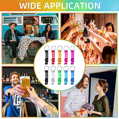 400 Pack Colorful Metal Bottle Opener Keychains Bulk (Colorful)
