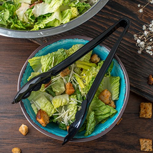 470903 Carly Salad Tong (9" Utility Tong / 12 Pack / Black)