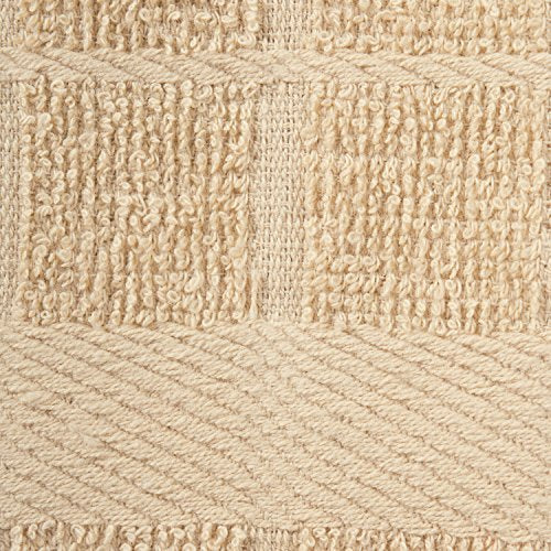 Basic Terry Collection Solid Windowpane Dishcloth Set (Beige / 12x12")