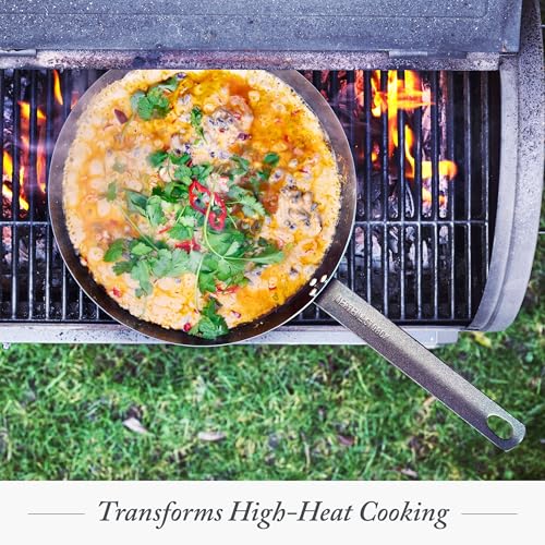 10" Pre Seasoned Carbon Steel Frying Pan Skillet (10" Frying Pan Skillet / Black)