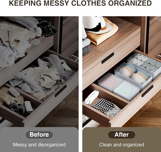 Drawer Organizers Clothes (White / 16 Pack)