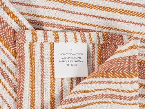 Assorted Flat Kitchen Towels (Orange / 18 x 28 - 10 Pack)
