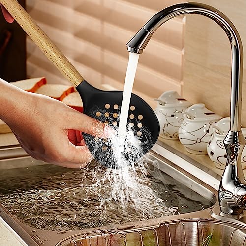 Silicone Cooking Utensils Set (Black)