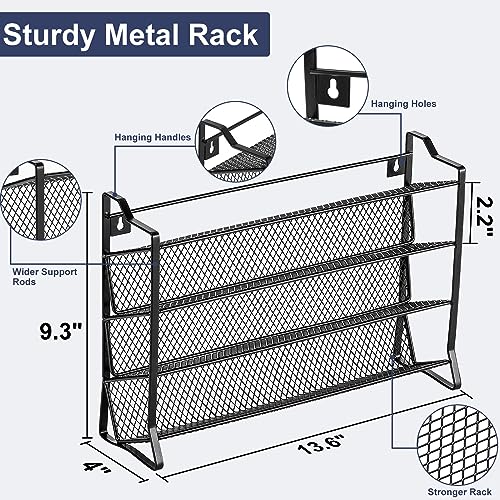 Spice Rack Organizer for Cabinet (Black)