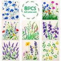 Swedish Dish Cloths for Kitchen (8 Pack-flowers Plants)