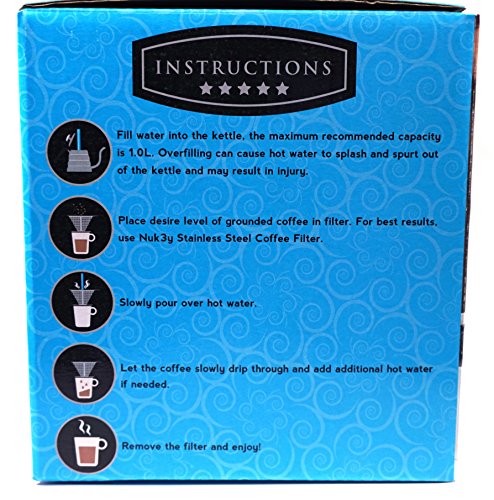 Pour Over Coffee Kettle with Thermometer 1.2L (1.3 Quarts)